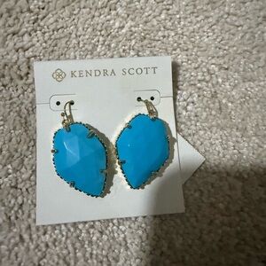 Kendra Scott blue and gold drop Earrings